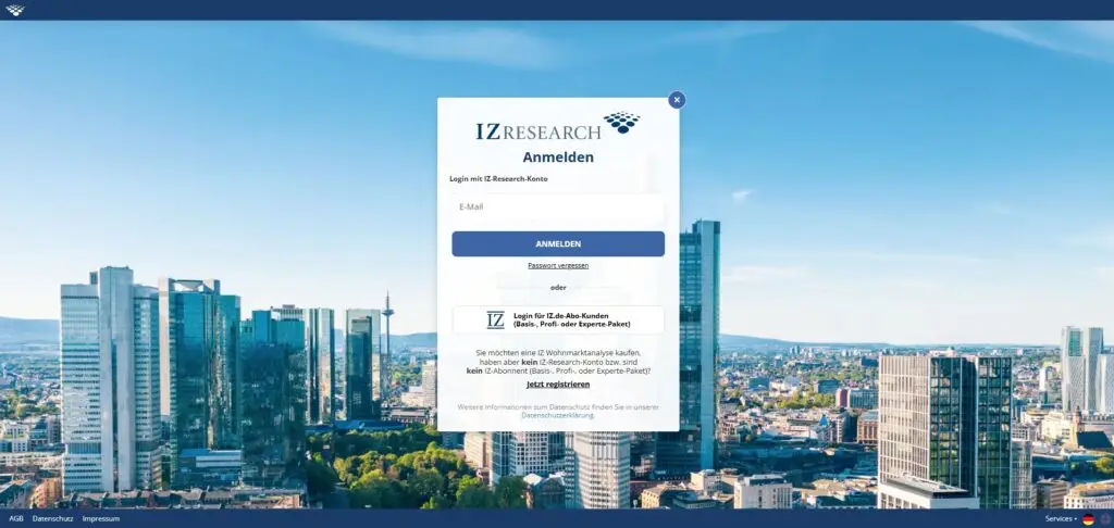 Login IZ Research