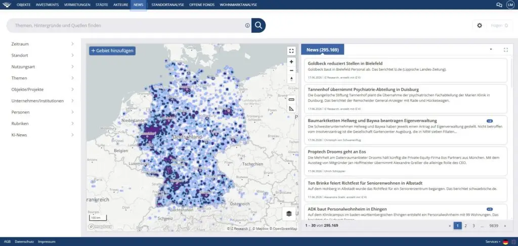 Filter der Anwendung News